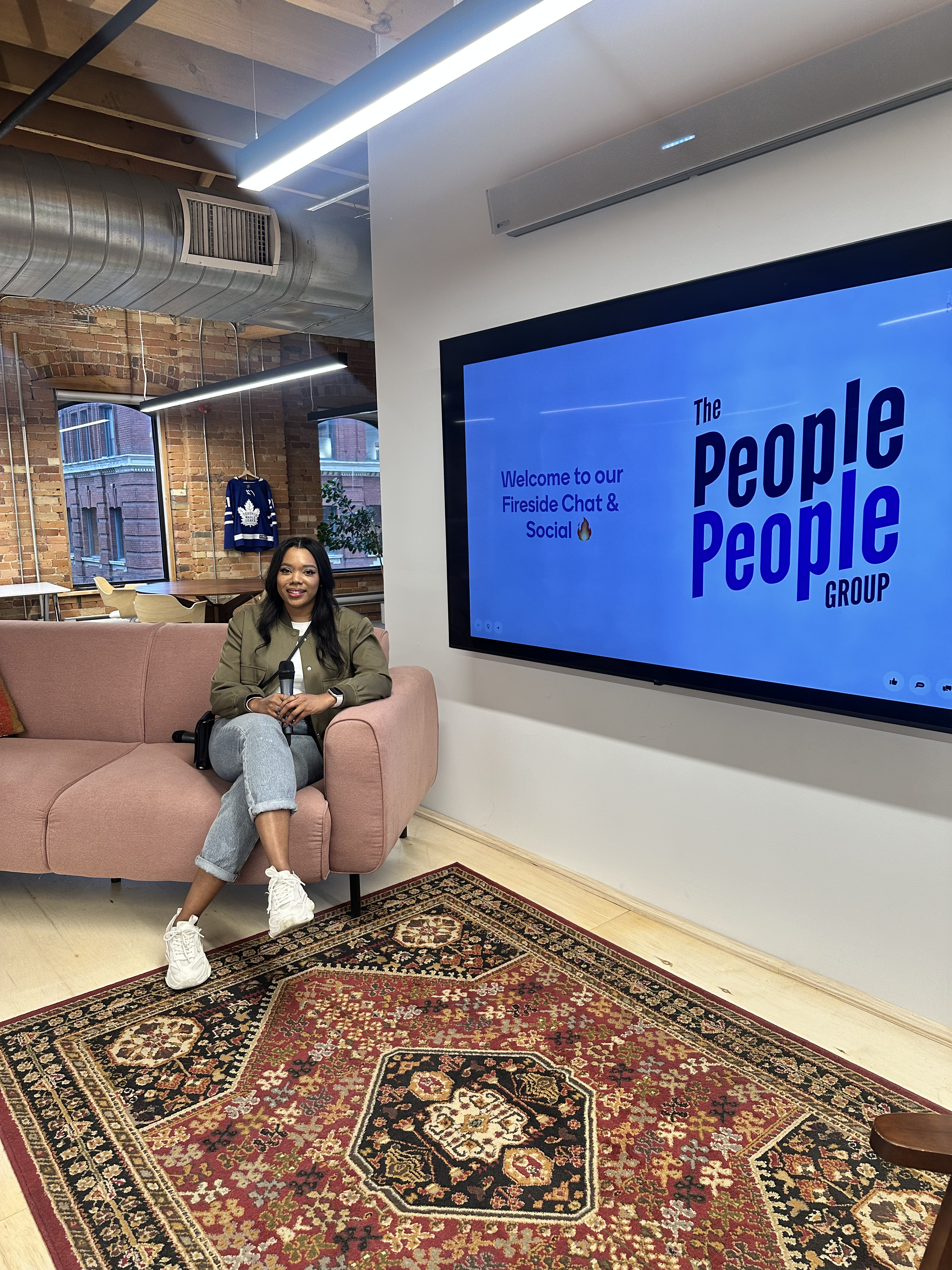 Shawna Stewart hosting a fireside chat for The People People Group